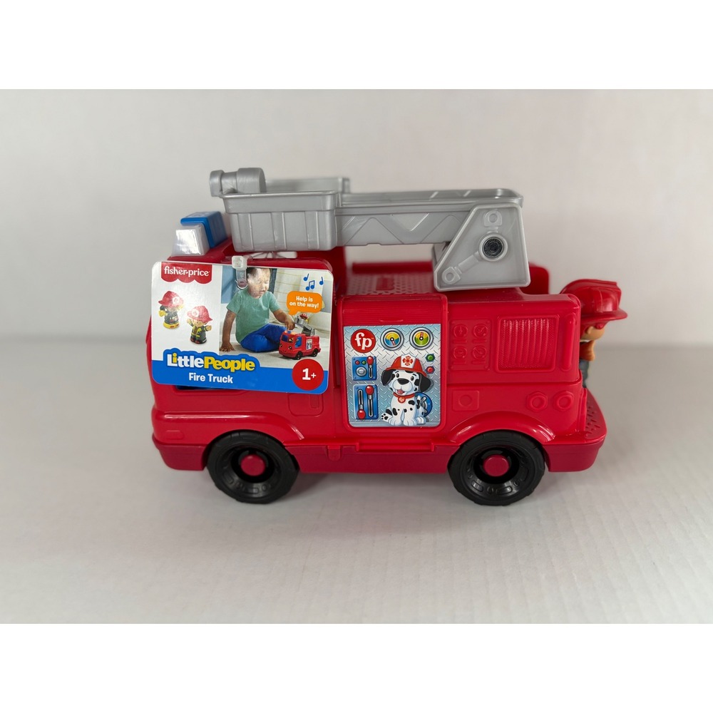 Fisher Price Little People Fire Truck HXC12 Red Musical Toy with 2 Figures
